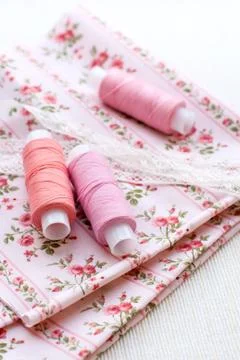 Sewing materials Stock-Fotos