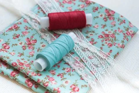Sewing materials Stock Photos