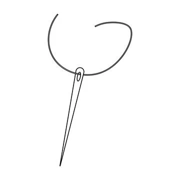 Sewing needle icon Stock Illustration