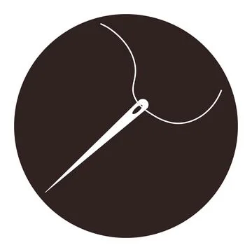 Sewing needle icon Stock Illustration