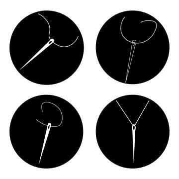 Sewing needle icon Stock Illustration