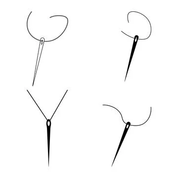 Sewing needle icon Illustrazione stock