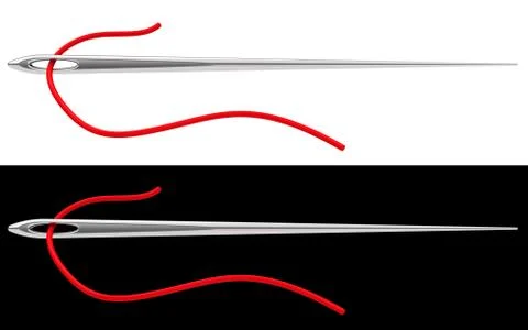 The sewing needle Stock Illustration