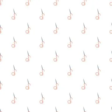 Sewing needle with red thread pattern background Stock Illustration