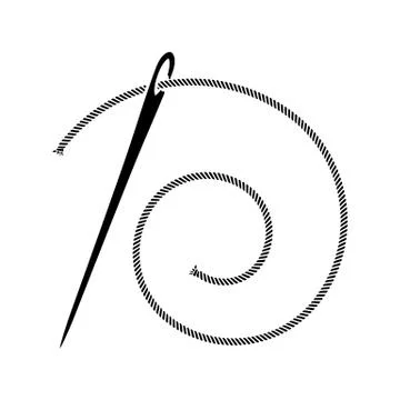 Sewing Needle Silhouette Stock Illustration