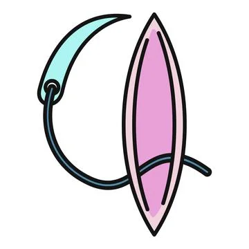Sewing needle with thread cartoon icon design Stock Illustration