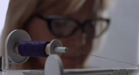 Sewing needle thread Stock Footage 146201884