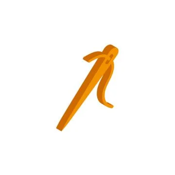 Sewing needle with thread glyph icon. Silhouette symbol. Tailoring. Negative  Stock Illustration