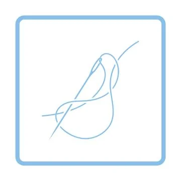 Sewing needle with thread icon 스톡 일러스트