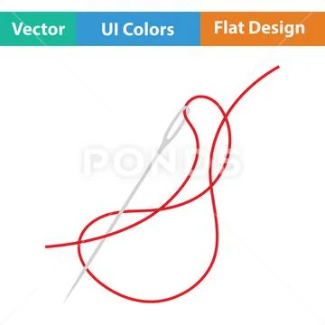 Needle For Sewing Vector Illustration Stock Illustration