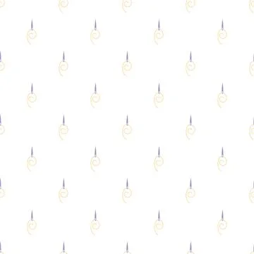 Sewing needle with thread seamless pattern design Illustrazione stock