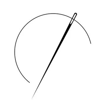 Sewing Needle vector icon. Thread vector sew tailor logo. isolated needle Illustrazione stock