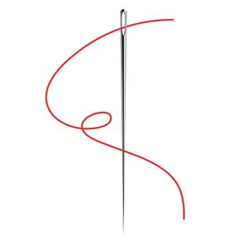 Sewing Needle vector icon. Thread vector sew tailor logo. isolated needle Illustrazione stock