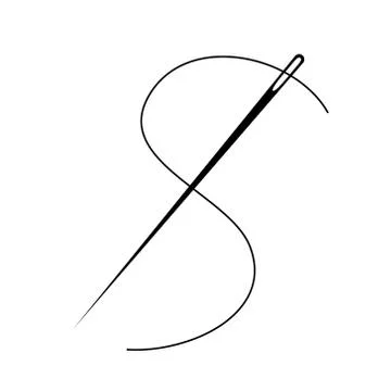 Sewing Needle vector icon. Thread vector sew tailor logo. isolated needle Illustrazione stock