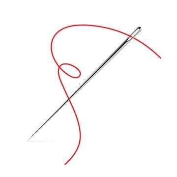 Sewing Needle vector icon. Thread vector sew tailor logo. isolated needle Stock Illustration