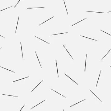 Sewing needle vector minimal seamless pattern 스톡 일러스트