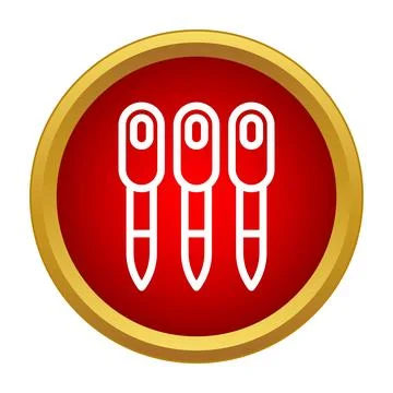 Sewing needles icon representing tailoring and craft hobby Stock Illustration