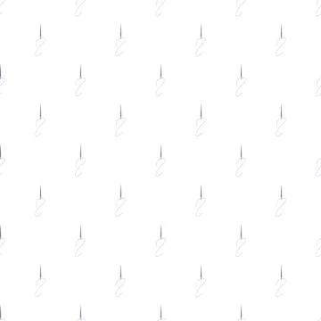 Sewing needles with thread on white seamless pattern Stockillustratie