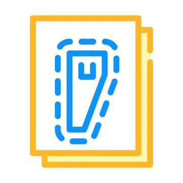 Sewing pattern color icon vector flat illustration Stock Illustration