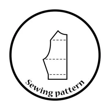 Sewing pattern icon Stockillustratie