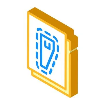 Sewing pattern isometric icon vector sign illustration Stock Illustration