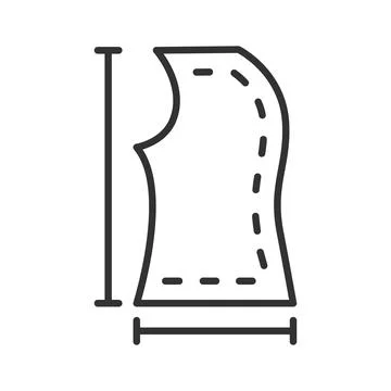 Sewing pattern, tailoring icon in line design. Sewing, pattern, tailoring 库存插图