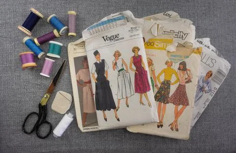 Sewing Patterns and related items Stock Photos