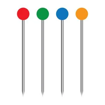Sewing pin icon design Stock Illustration