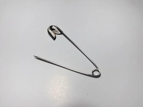 Sewing pin isolated on white background usually use by tailor 스톡 사진