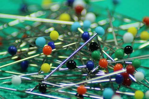 Sewing pins Stock Photos