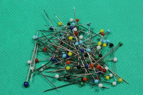 Sewing pins Stock Photos