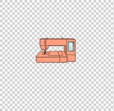 Sewing porteble Stock Illustration