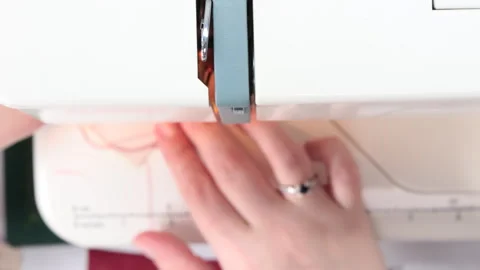 Sewing Process Behind the Master’s Back Stock Footage 306743754