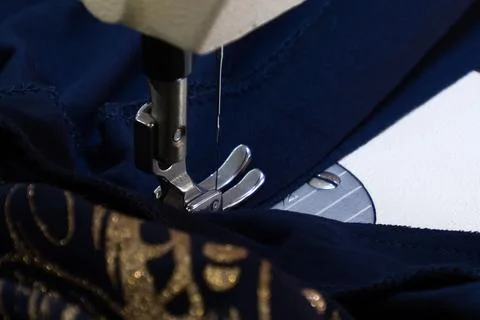 A sewing production, tailoring close-up Stock Photos