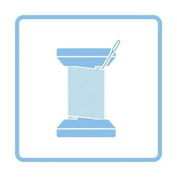 Sewing reel with thread icon イラスト素材