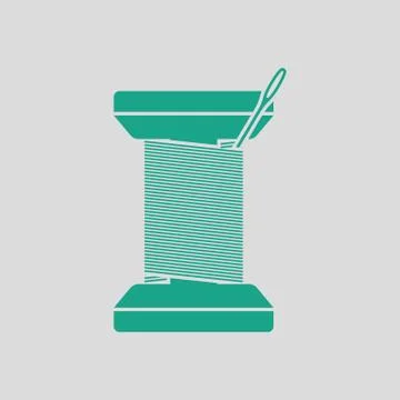 Sewing reel with thread icon イラスト素材