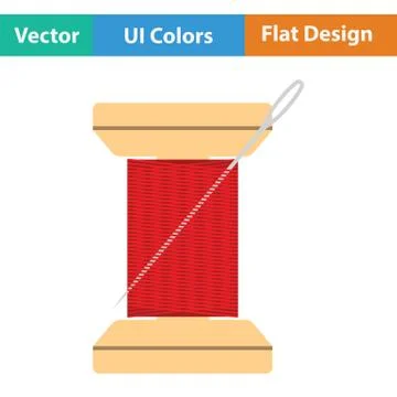 Sewing reel with thread icon イラスト素材