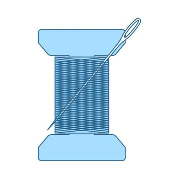 Sewing Reel With Thread Icon Illustrazione stock
