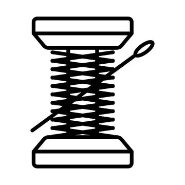Sewing Reel With Thread Icon Stock Illustration