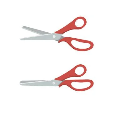 Sewing scissors. Cute hand drawn shears. Sewing tool and tailor shop elements Stockillustratie