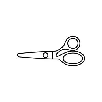 Sewing scissors icon isolated on white background. Vector illustration. Stock-Illustration