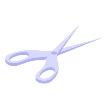 Sewing scissors icon isometric vector. Sew thread scissors Illustrazione stock