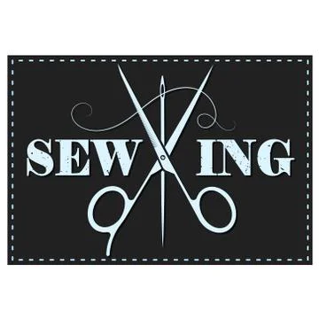 Sewing scissors symbol Stock Illustration