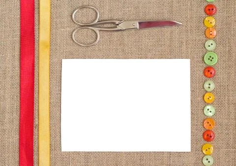 Sewing set background Stock Photos