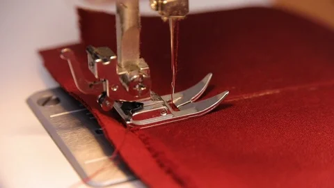 Sewing with sewing machine Stock Footage 122206215