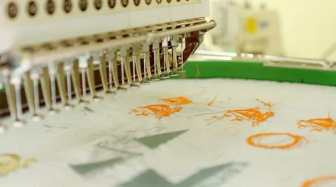 Sewing on sewing mashine Stock Footage 64802047
