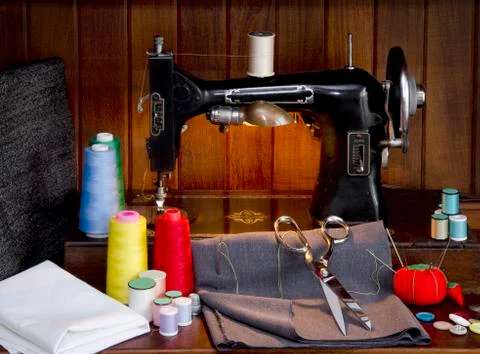 Sewing shop Stock Photos