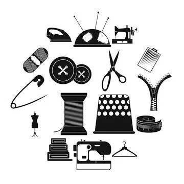 Sewing simple icon Stock Illustration