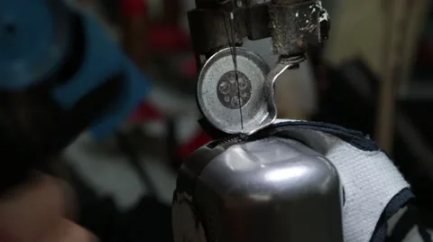 Sewing in slow motion Stock Footage 45950336