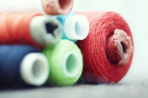 Sewing spools Stock Photos